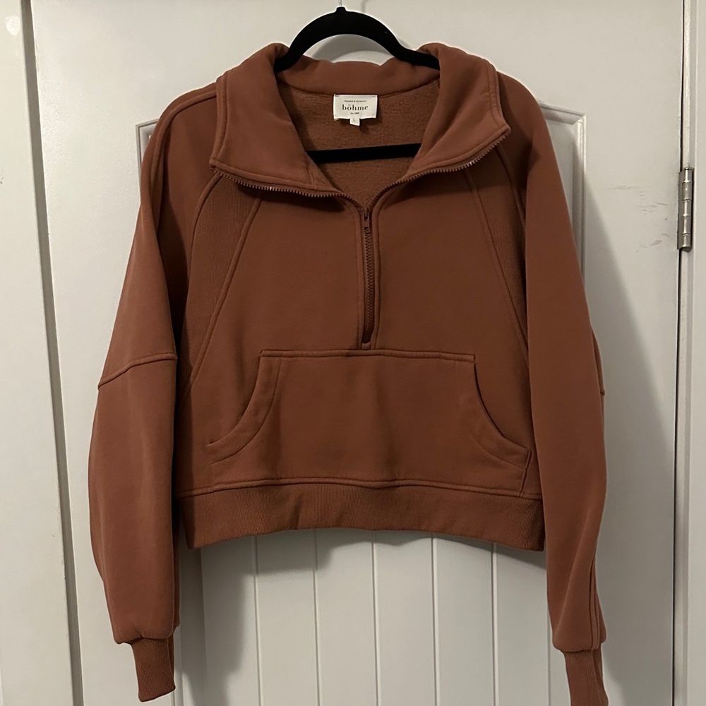 Bohme Chestnut Half-Zip Hoodie